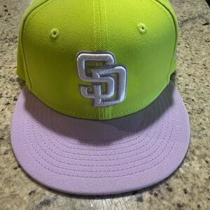 New Era Neon Green and Light Purple Hat
